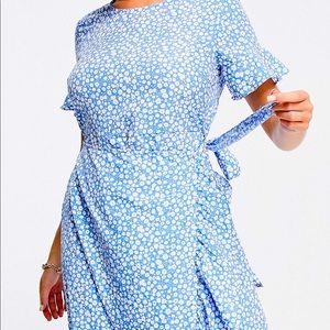 ASOS Vero Moda dress BLUE FLORAL MIDI DRESS LARGE